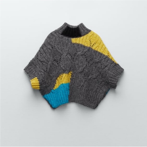 NWT Zara Colorblock Knit Vest Sweater - Picture 2 of 6